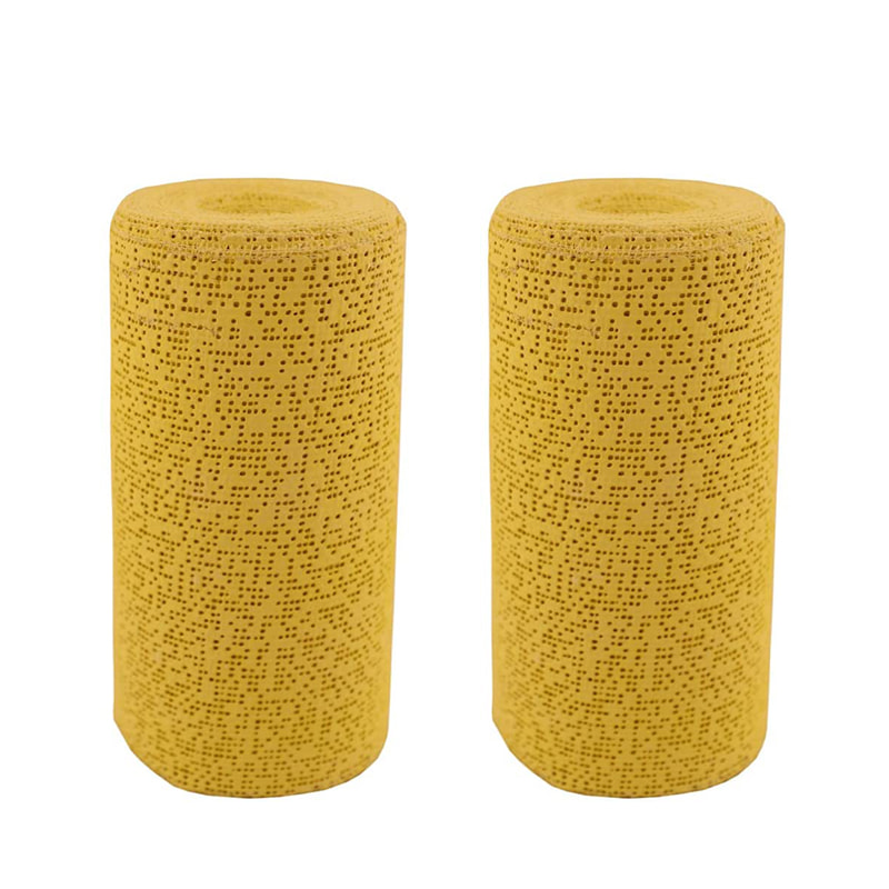 Rolls de ataduras de pano de gesso amarelo para arte 