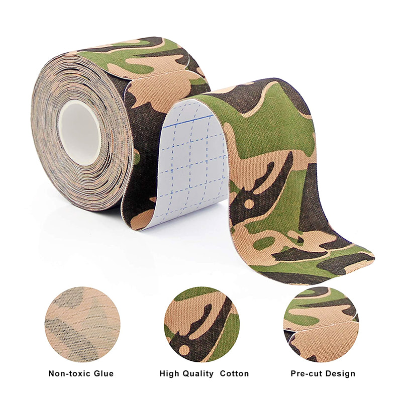 Fabricante de Camo Cinesiology Sports Muscle Fita 2,5cm x 5m - fita de cinesiologia sticky fisionsio para suporte e recuperação